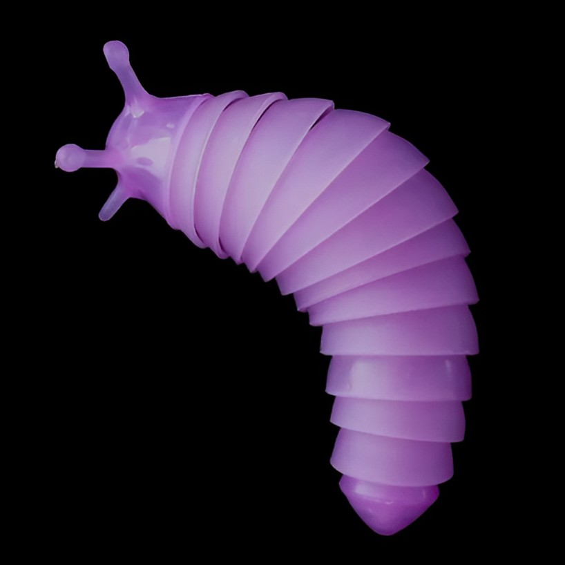 Jucarie Senzoriala Antistres, , Fidget Toys, Omida Curcubeu, 11 cm, +3 Ani, Mov [1]