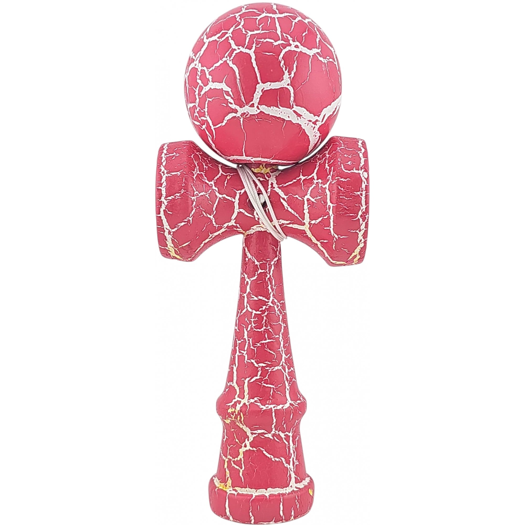 ✨TOATE PRODUSELE✨ - Kendama X Originala, Profesionala, , Cracked, din Lemn, 18 cm, Roz Aprins/Alb