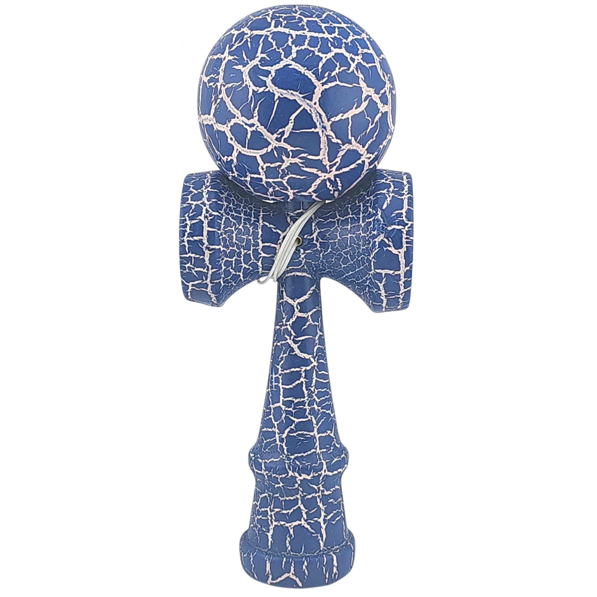 ✨TOATE PRODUSELE✨ - Kendama X Originala, Profesionala, , Kendama Cracked, din Lemn – 18 cm, Albastru/alb