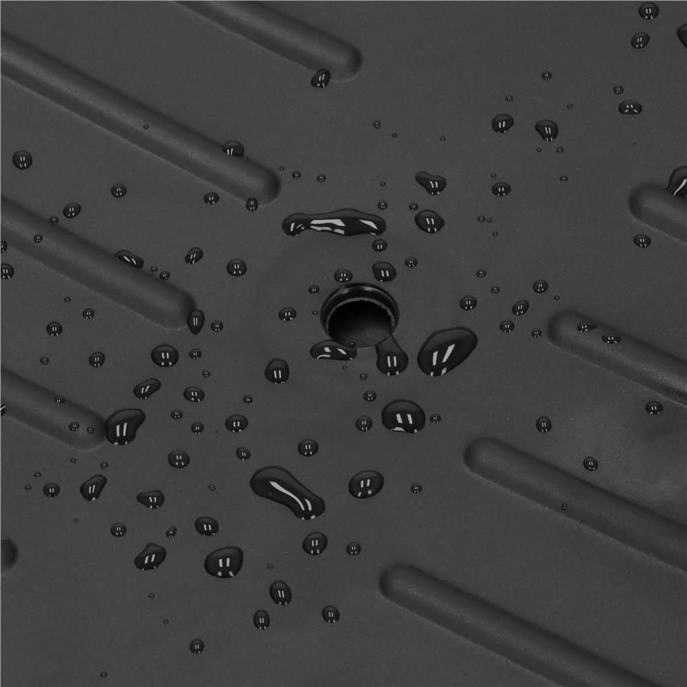 Suport vase 2 niveluri cu tava scurgere si suport tacamuri, 42x30x31,5 cm, negru [15]