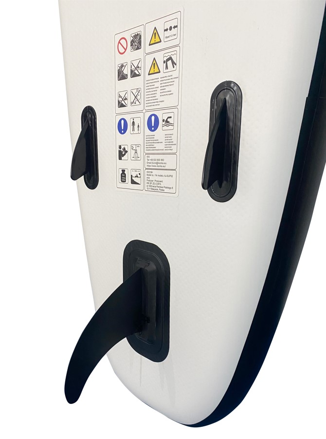 Placa Stand up paddle SUP gonflabila cu vasla, pompa si accesorii, 320x80x19 cm, 150 kg, gri [5]