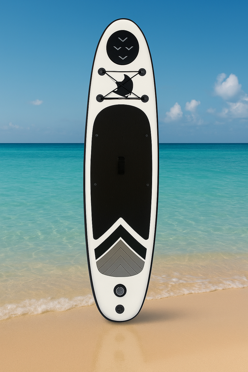 Placa Stand up paddle SUP gonflabila cu vasla, pompa si accesorii, 320x80x19 cm, 150 kg, gri [16]