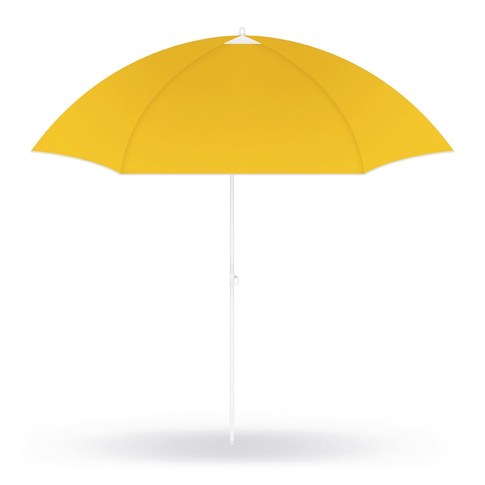 PLAJA - Umbrela de plaja pliabila cu protectie UV si inaltime reglabila, diametru 150 cm, galben