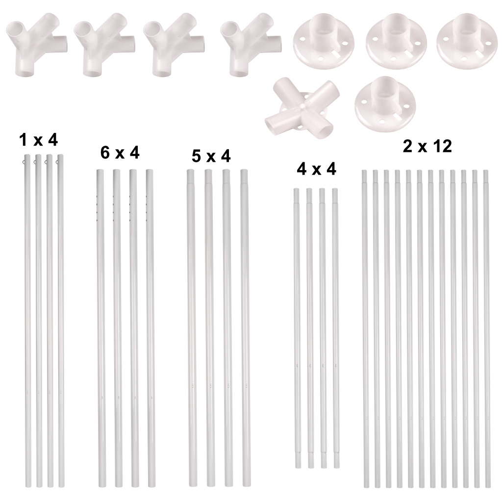 Pavilion gradina 250x250x255 cm, structura metalica cu 4 picioare, acoperis PE 90g/mp, verde [3]