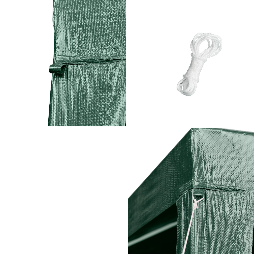 Pavilion gradina 250x250x255 cm, structura metalica cu 4 picioare, acoperis PE 90g/mp, verde [5]