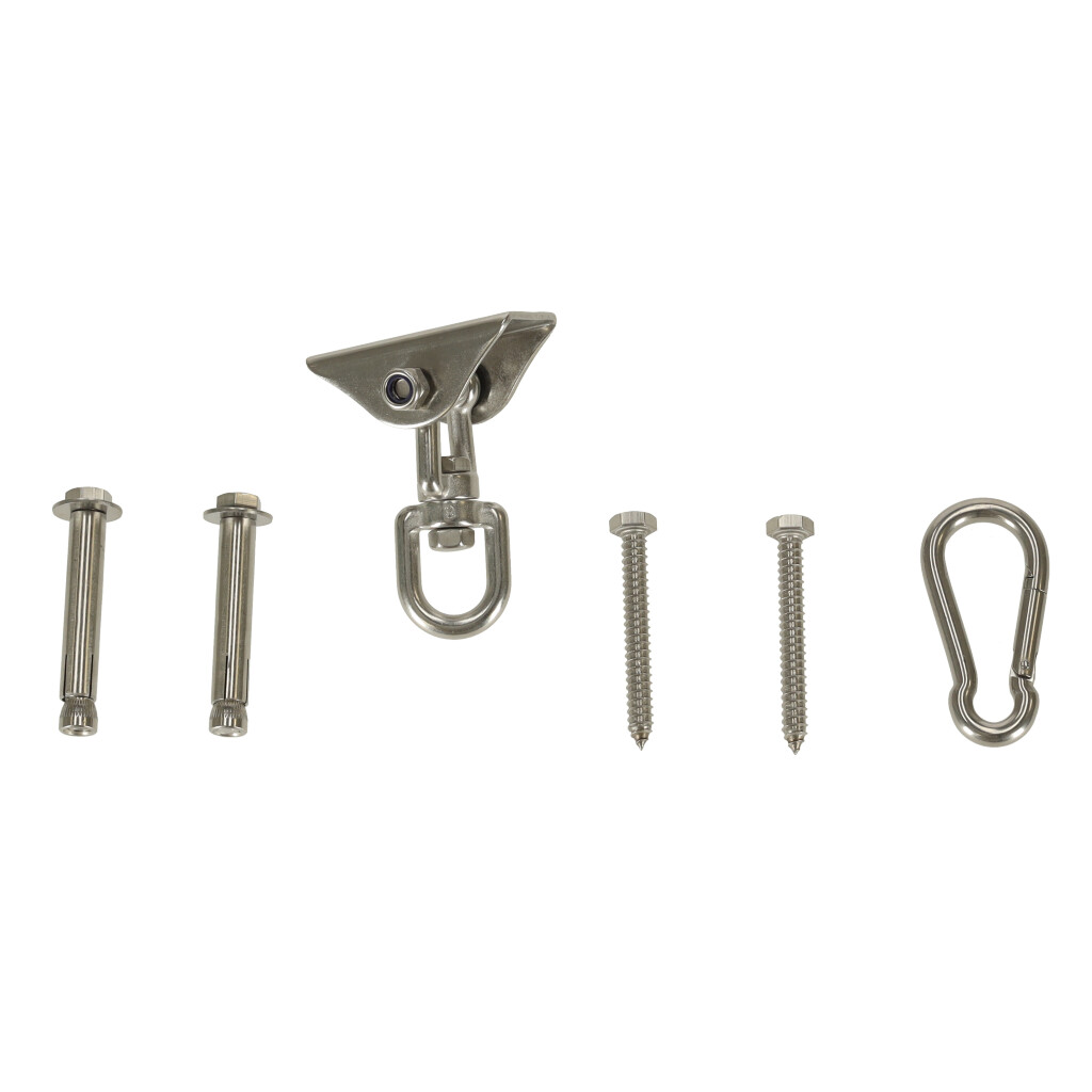 Set de montaj pentru hamac sau leagan – suport tavan, sfoara 196 cm, rotire 360°, 300 kg [6]