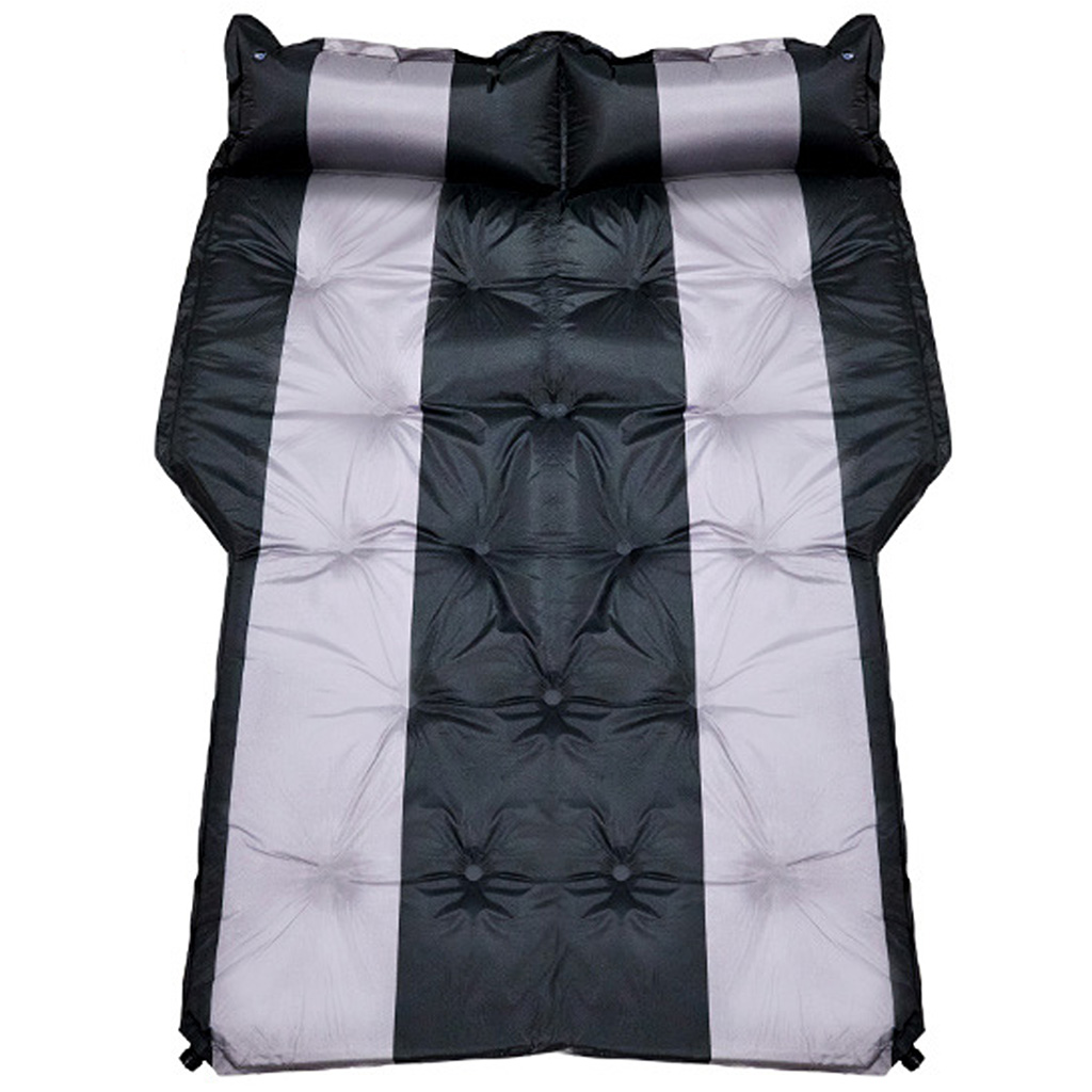CAMPING - Saltea gonflabila auto 170x120 cm, cu perna integrata si husa de transport, negru