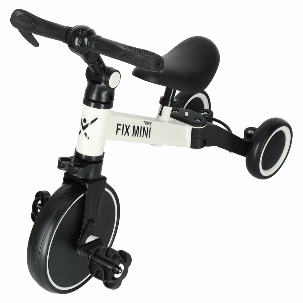 Tricicleta 3in1 Mini 67x47x51 cm, transformabila in bicicleta fara pedale, reglabila, roti din spuma, alb-negru [9]