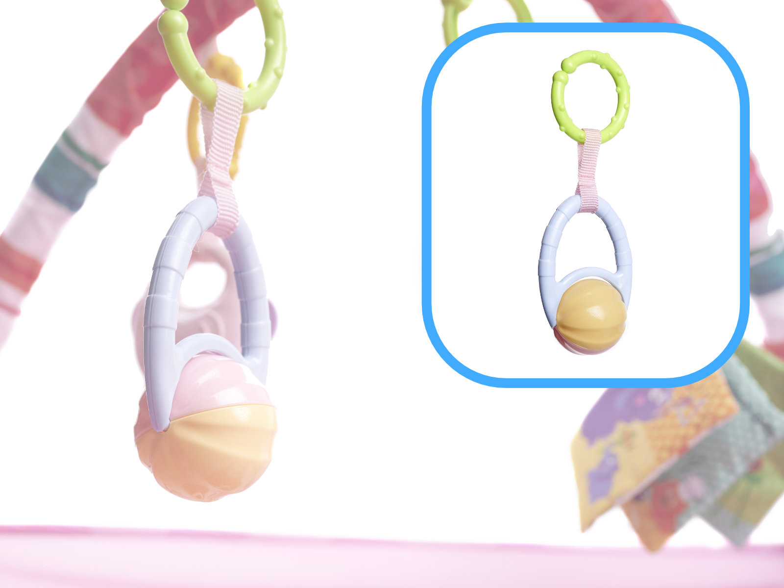 Tarc de joaca pentru bebelusi, 76x76x50 cm, roz – cu jucarii, mingi si arcade interactive [7]