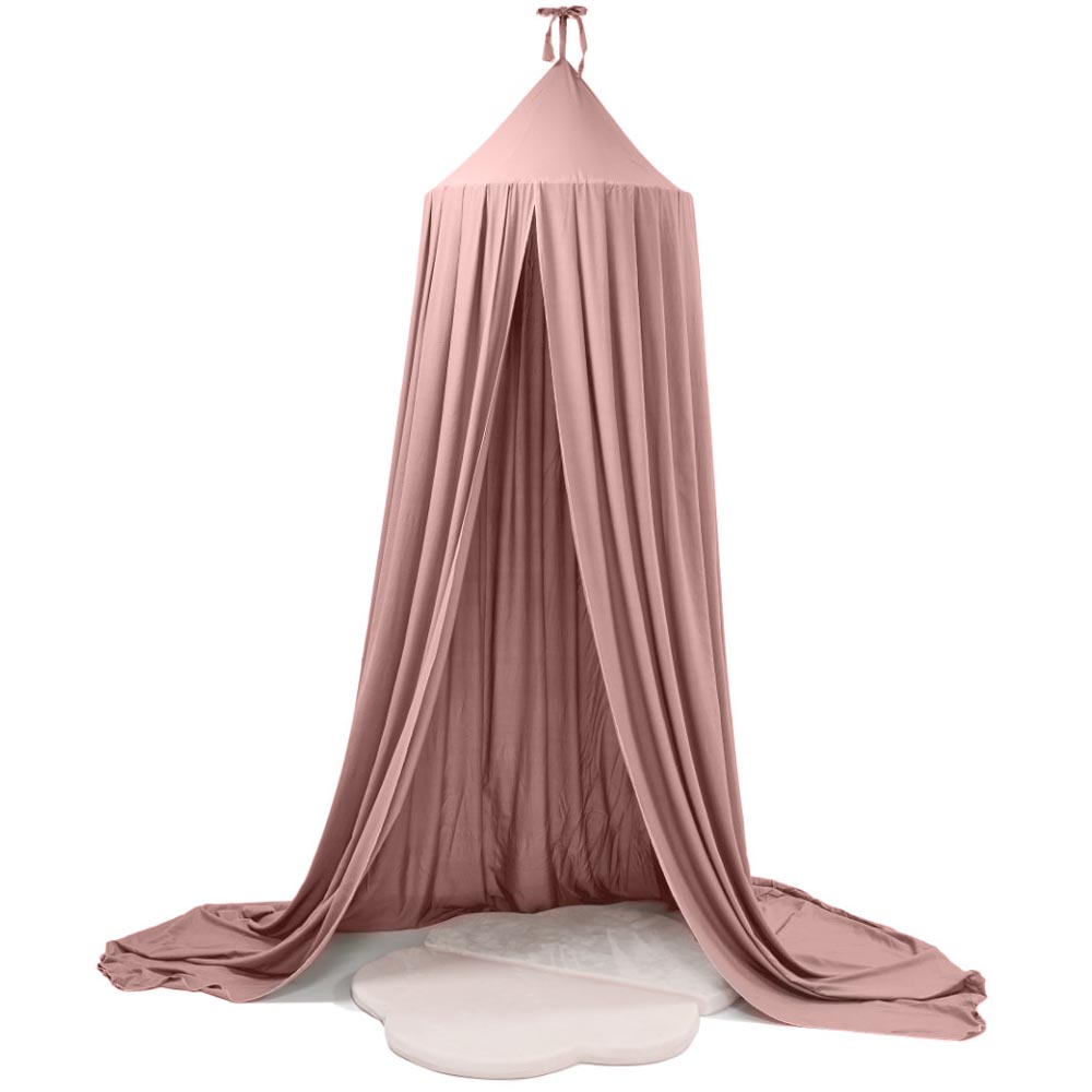 Corturi copii - Baldachin suspendat tip cort 70x290 cm, decor camera copii, cu set montaj, roz