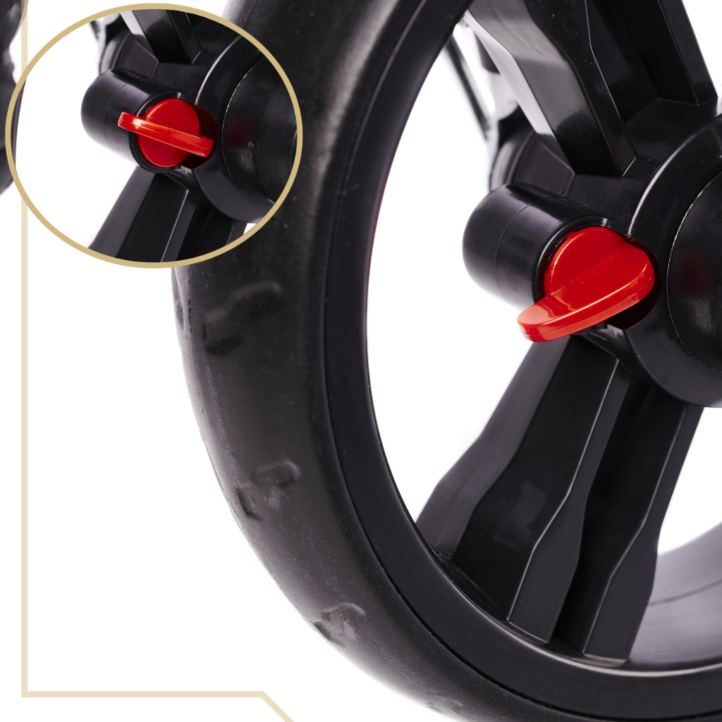 Tricicleta 3in1 105x52x94 cm, cu sezut rotativ 360°, roti fara aer, copertina reglabila, bleumarin [10]