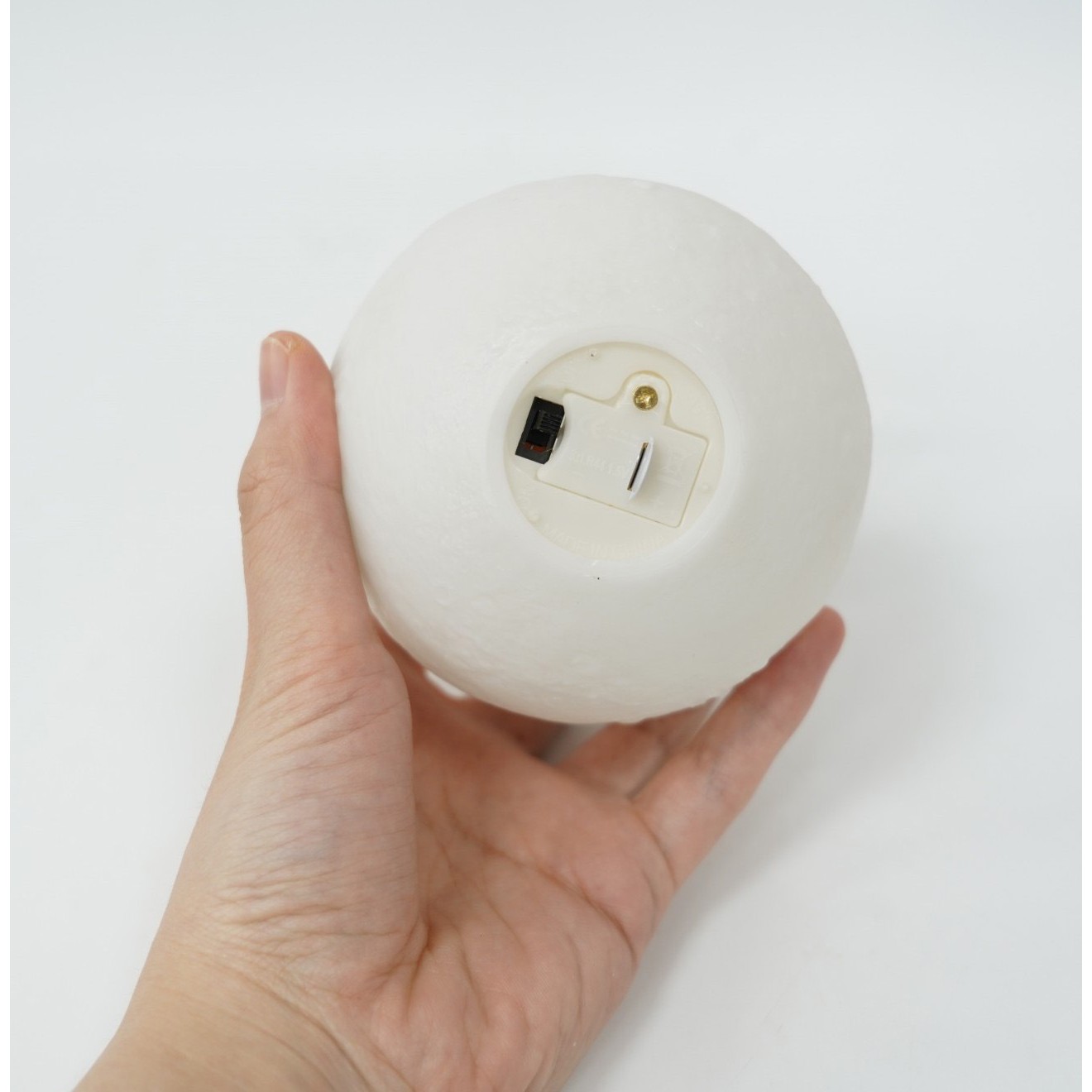 Lampa de veghe luna 3D Moon Light, lumina LED alb cald, alimentare baterii, fara acumulator, stand din plastic inclus, ø 10 cm,  [8]