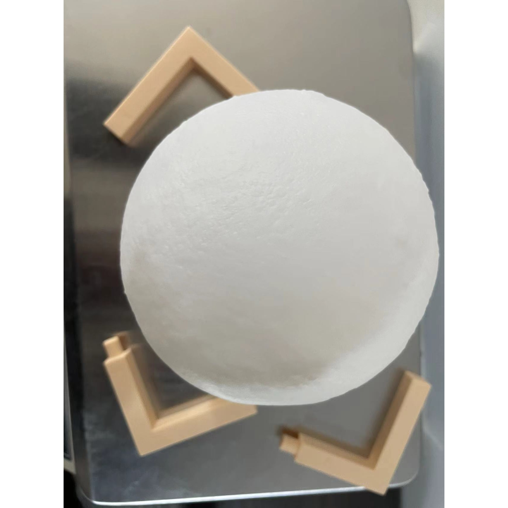 Lampa de veghe luna 3D Moon Light, lumina LED alb cald, alimentare baterii, fara acumulator, stand din plastic inclus, 12 cm,  [2]