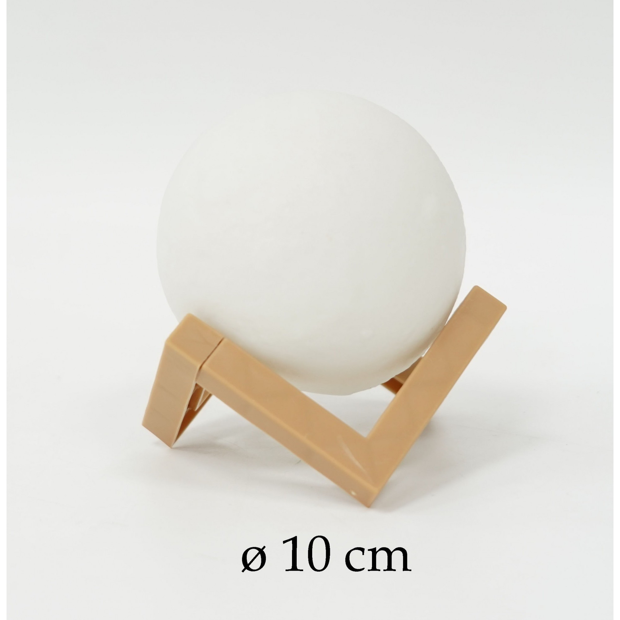 Lampa de veghe luna 3D Moon Light, lumina LED alb cald, alimentare baterii, fara acumulator, stand din plastic inclus, ø 10 cm,  [7]