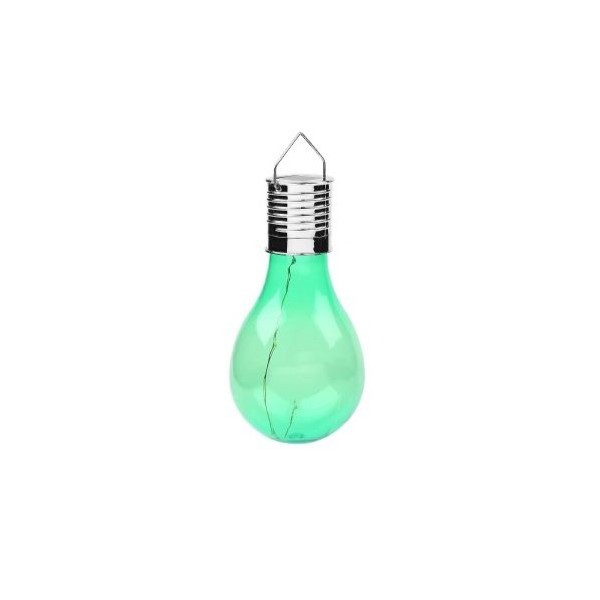 Lampi solare - Lampa Solara LED Decorativa sub forma de Bulb, pentru exterior, suspendata, IP65, Ultron Verde, 