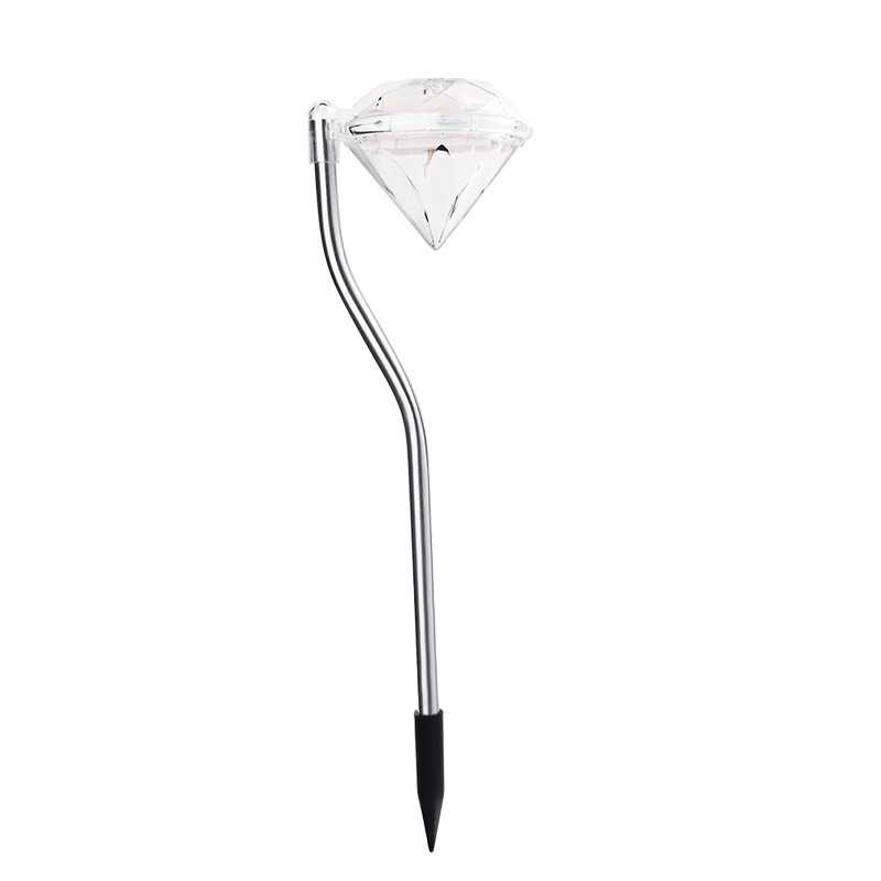 Lampi solare - Lampa solara LED tip Diamant pentru gradina , inaltime 30 cm, 2V, ABS, 600mAh, multicolor
