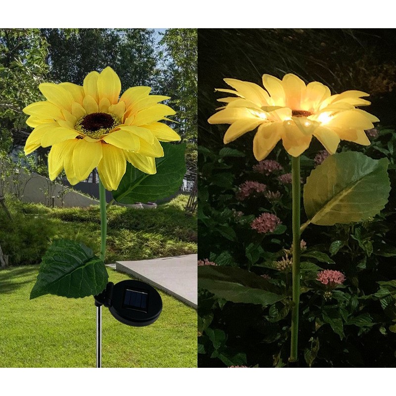 Lampa solara LED tip Floarea Soarelui, inaltime 70 cm, Pentru gradina,  [6]