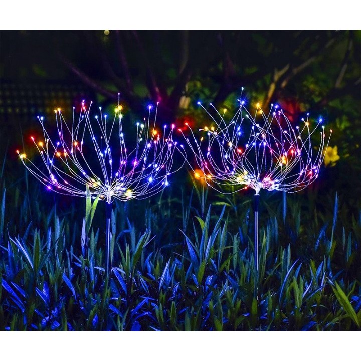 Lampa solara sub forma de artificii, 120 LED-uri, multicolor,  [3]