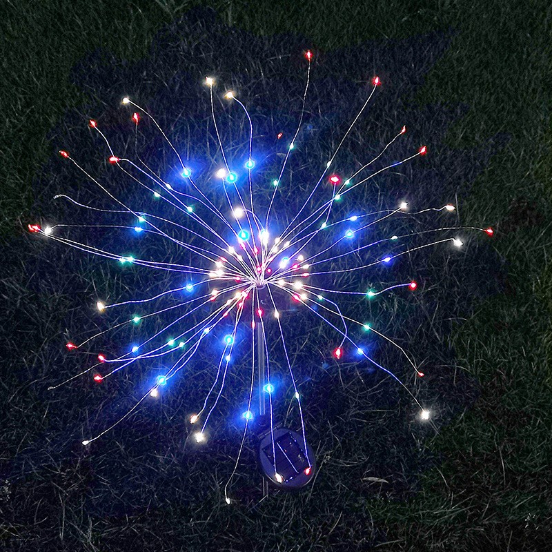 Lampa solara sub forma de artificii, 120 LED-uri, multicolor,  [1]