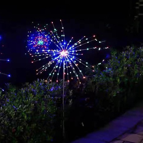 Lampa solara sub forma de artificii, 120 LED-uri, multicolor,  [7]