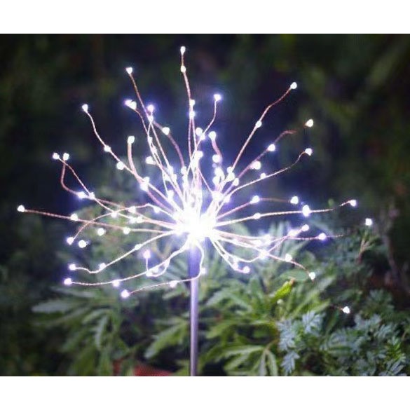 ✨TOATE PRODUSELE✨ - Lampa solara sub forma de artificii, 90 LED-uri, alb rece, 