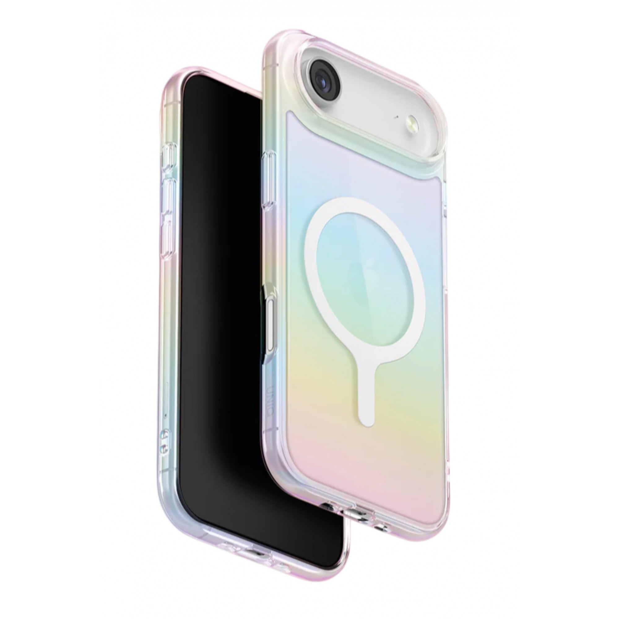 ✨TOATE PRODUSELE✨ - Husa Telefon, , Compatibila iPhone 17 Air, Model Cameleon, Magsafe, Schimbare Gradient de Culoare din Unghiuri Diferite, Multicolor