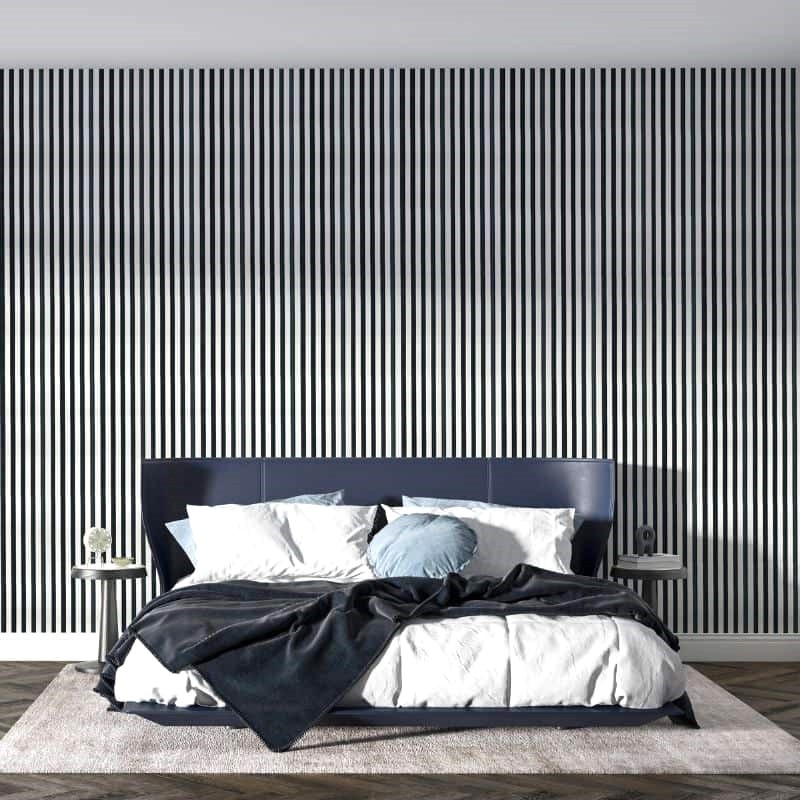 Riflaj MDF decorativ LDA PREMIUM de tip Panou Acoustic, ALB MAT, 260x40 cm [15]