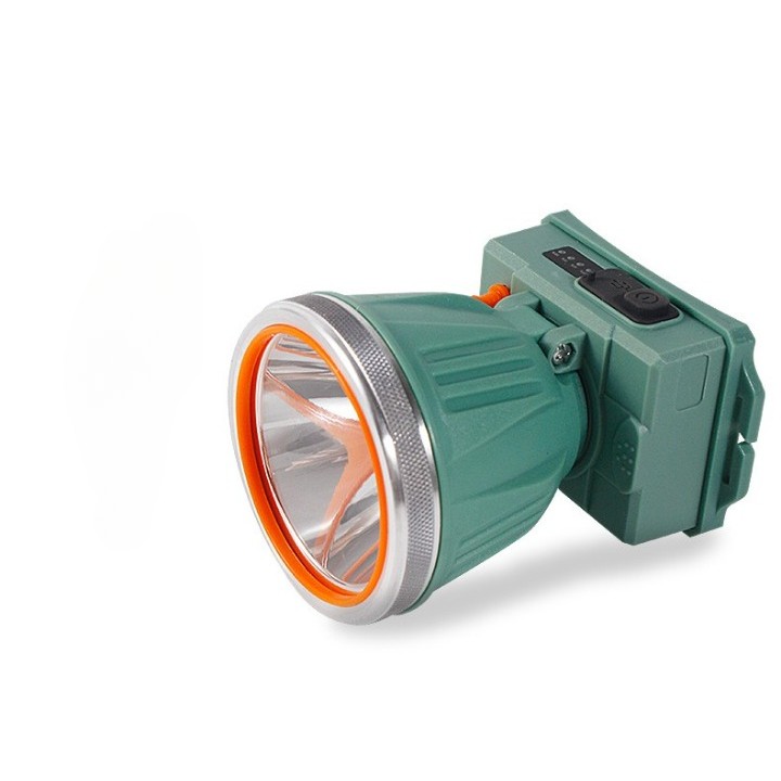Lanterna LED de Montat pe Cap, , cu Raza Lunga de Zoom, Reincarcabila USB, Far Telescopic, Rezistent la Apa, Reglabil, pentru Pescuit in Aer Liber, Camping, Lumina Puternica, Lanterna, 10.5x8x6.5 cm, Verde Inchis [4]