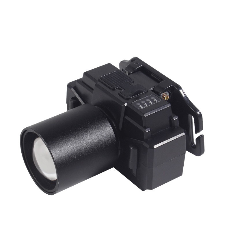 ✨TOATE PRODUSELE✨ - Lanterna LED de Montat pe Cap, , cu Raza Lunga de Zoom, Far Telescopic, Reglabil, Rezistent la Apa, pentru Pescuit in Aer Liber, Camping, Lumina Puternica, Lanterna, 7x4.5x6 cm, Negru