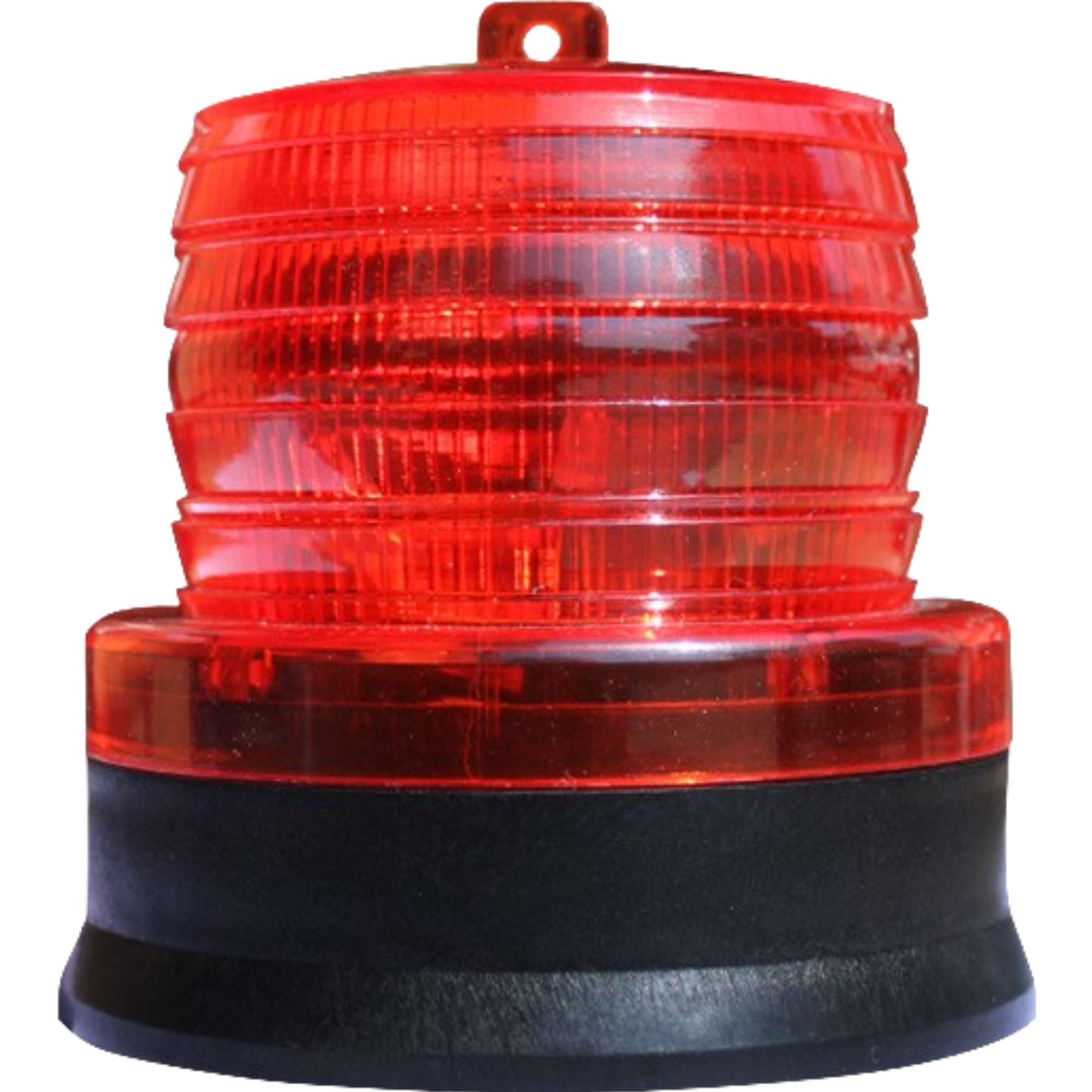 Lampi solare - LED rosu intermitent de atentionare cu incarcare solara , 1.2 V, rezistent la apa IP65, panou solar incorporat, 11.5 x 11.6 cm, rosu