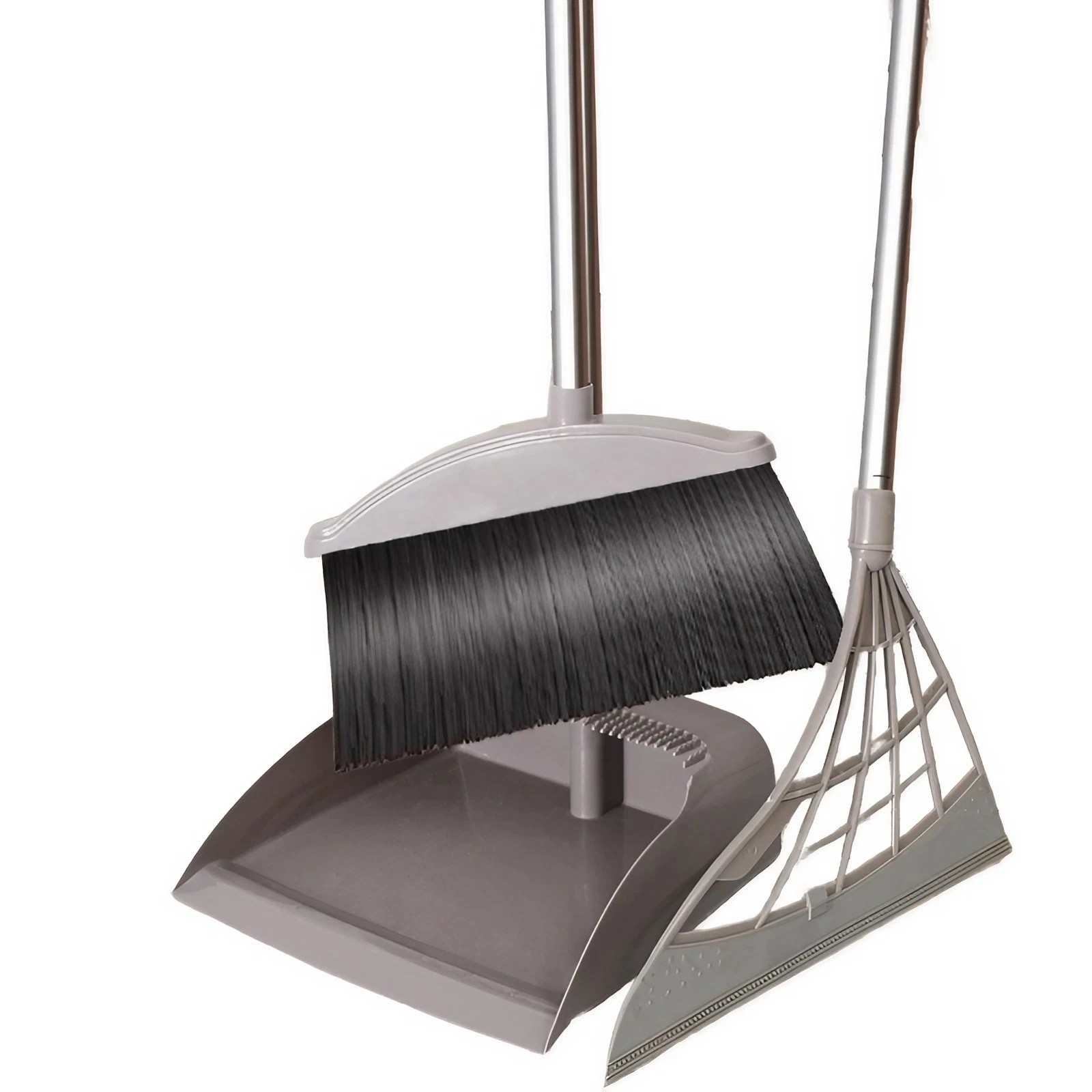 Maturi, Perii, Mopuri si Galeti - Set matura, faras cu coada si matura silicon, , Pentru uz casnic, Plastic/Otel, Gri, 90 x 72 x 100 cm