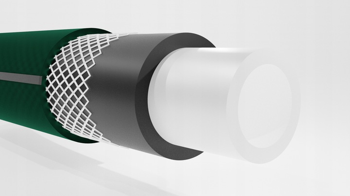 Furtun gradina armat Premium, 1/2&quot; diametru, 20 m, protectie UV, 8 bar presiune, 4 straturi, verde [7]