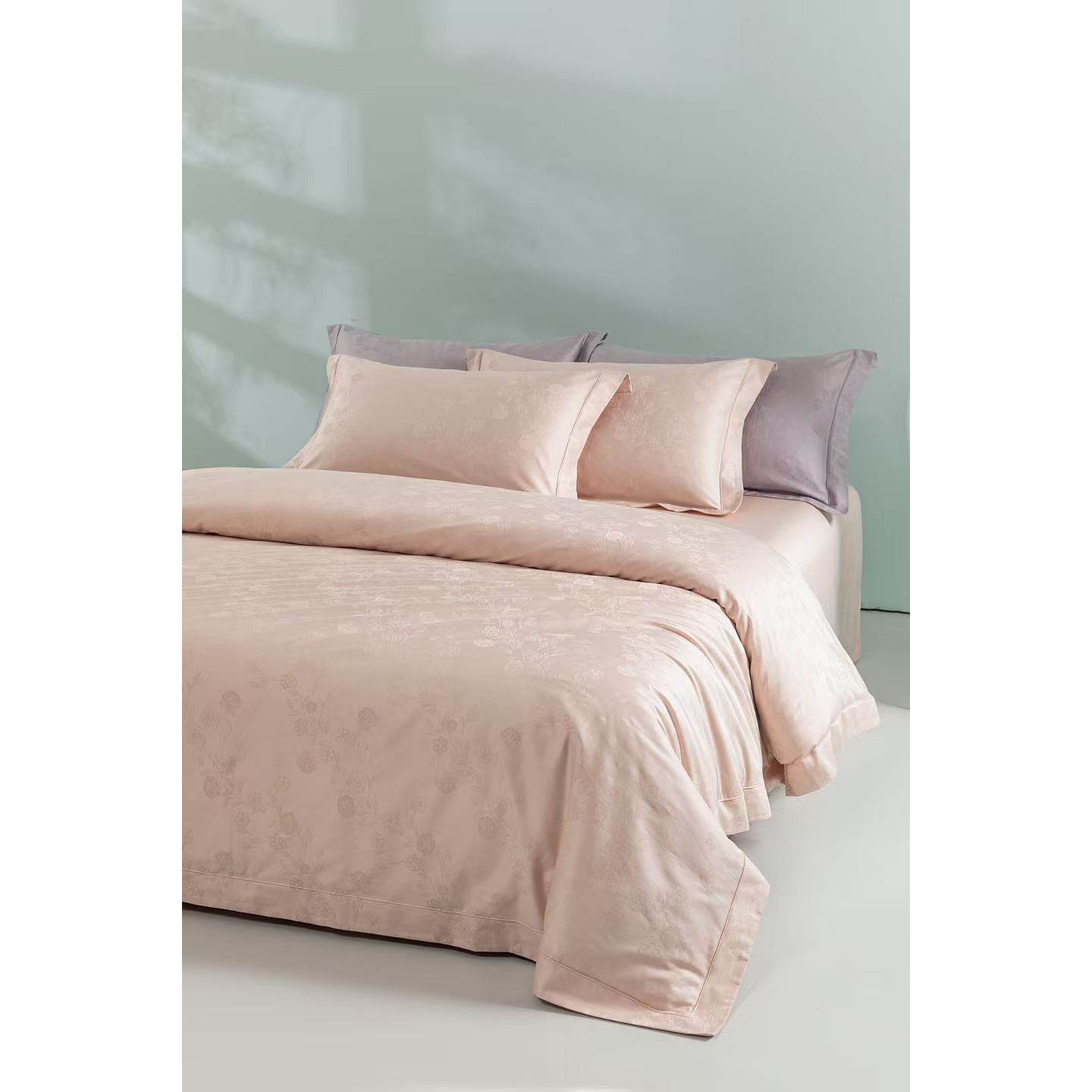 ✨TOATE PRODUSELE✨ - Set 4 piese lenjerie de pat din bumbac satinat long-staple, jacquard, premium