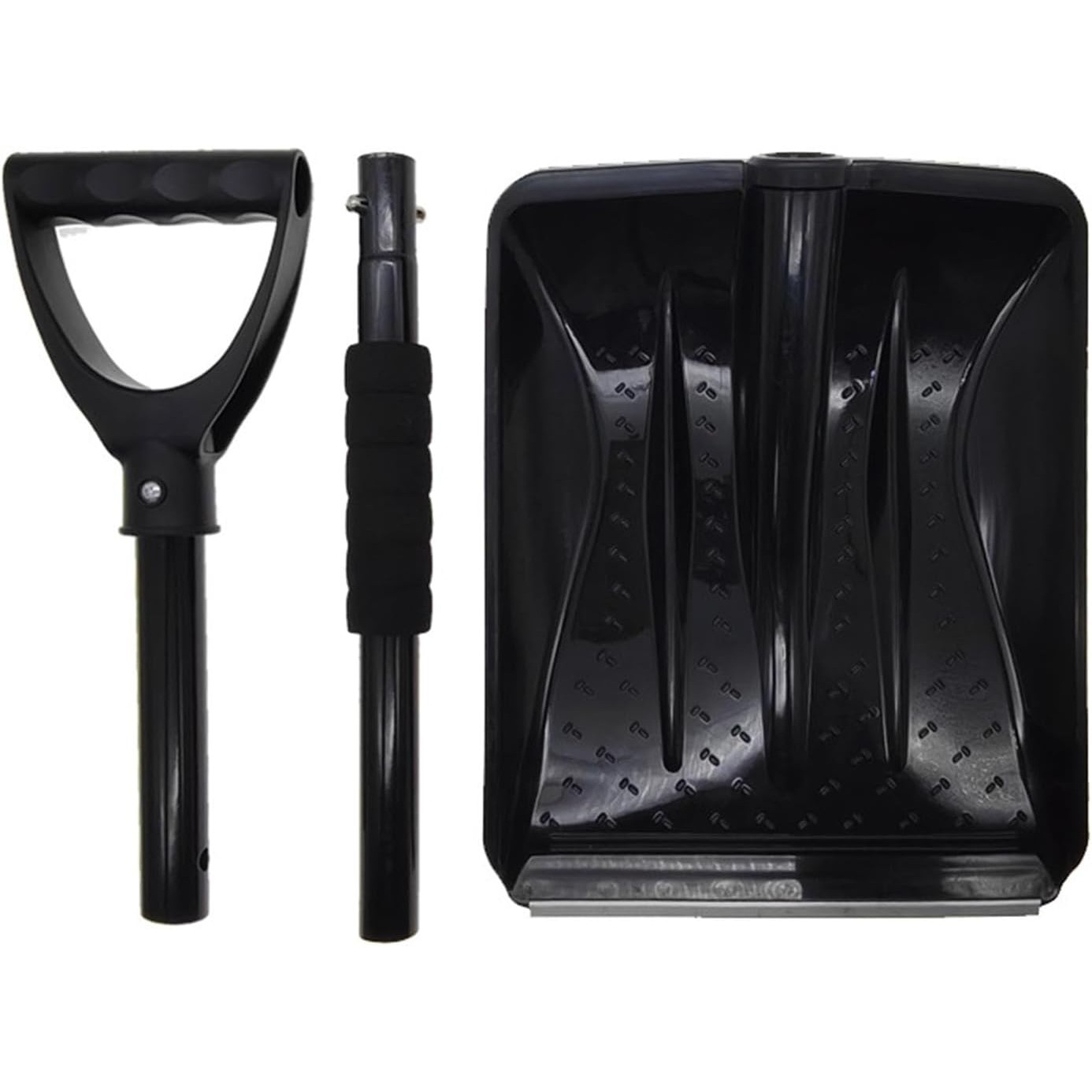 Lopata de Zapada, , Multifunctionala, Demontabila, cu Maner Antiderapant, Aluminiu, Plastic, Solutia pentru Iarna, pentru Deszapezire, 80x11x25.7 cm, Neagra [4]