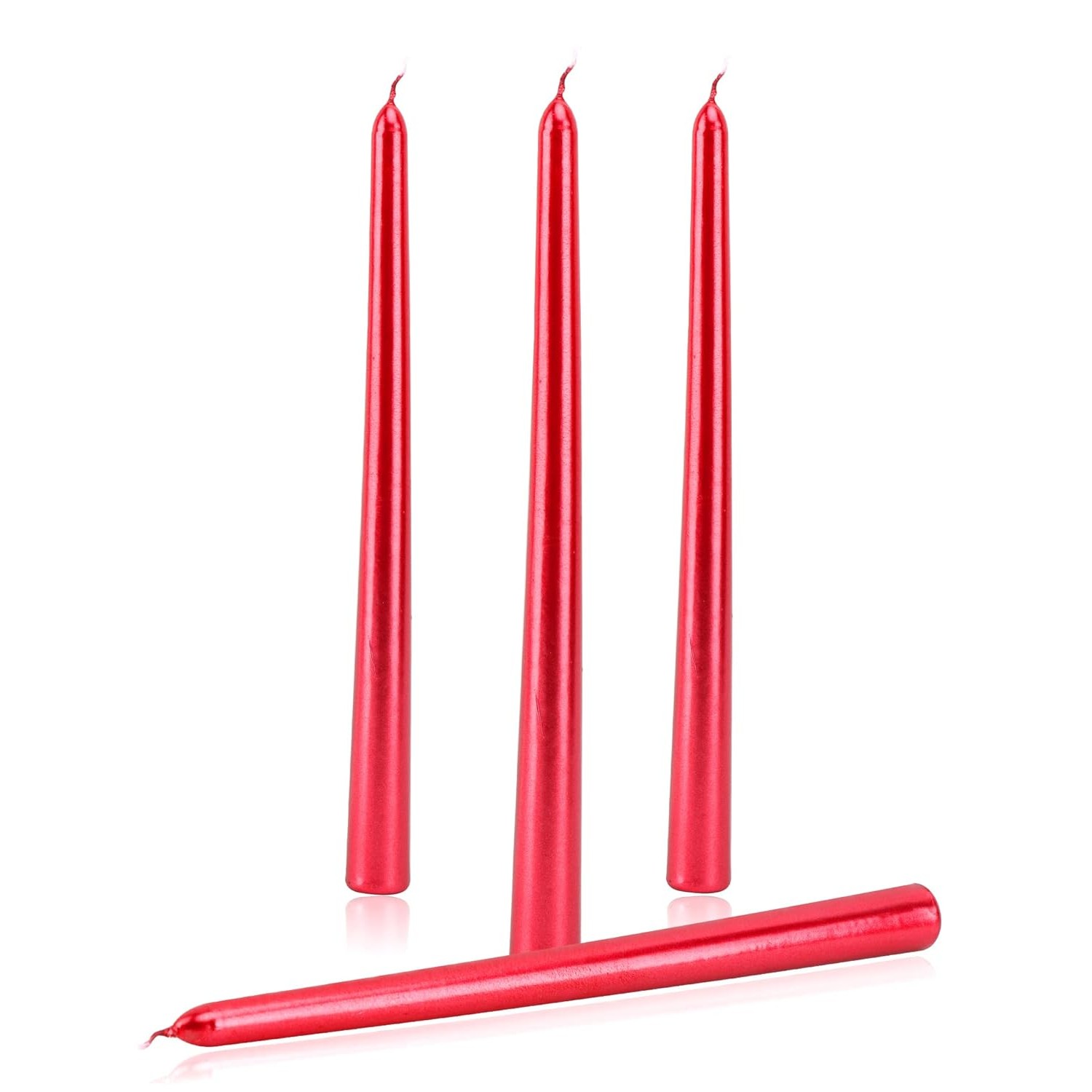 Lumanare Decorativa, , pentru Masa, 25 cm, din Parafina, fara Fum, Ardere 7.5h, Rosu [4]