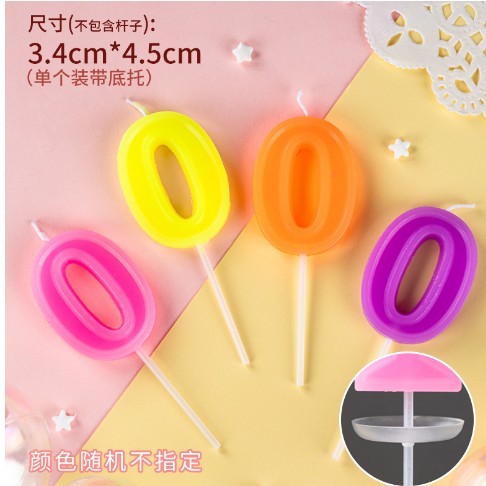 ✨TOATE PRODUSELE✨ - Lumanare Tort, cifra 0, , Culoare Random