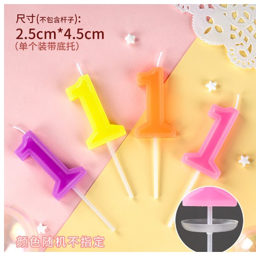 ✨TOATE PRODUSELE✨ - Lumanare Tort, cifra 1, , Culoare Random