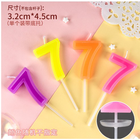 ✨TOATE PRODUSELE✨ - Lumanare Tort, cifra 7, , Culoare Random