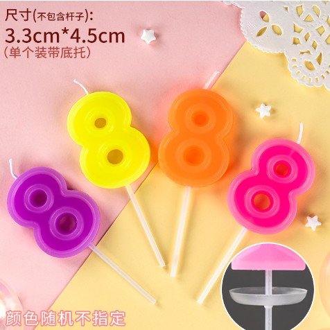 ✨TOATE PRODUSELE✨ - Lumanare Tort, cifra 8, , Culoare Random