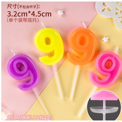 ✨TOATE PRODUSELE✨ - Lumanare Tort, cifra 9, , Culoare Random