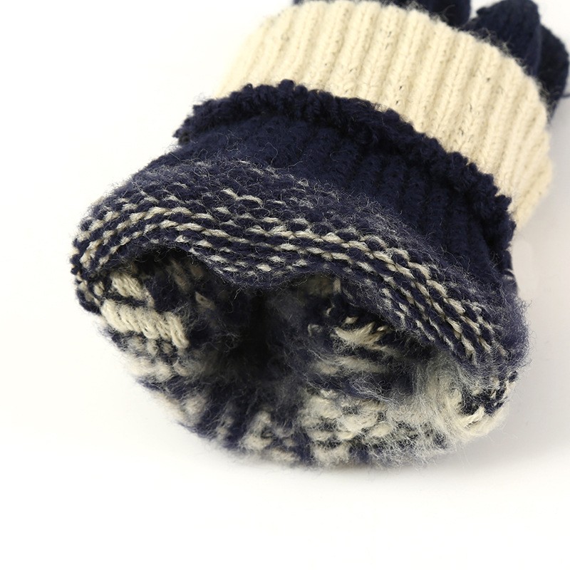 Manusi de Barbat, , Model Fulg, Functie Touchscreen (ecran tactil), Material Acril Tricotat, Manseta Elastica, Interior Catifelat, Marime Universala, Negru [9]