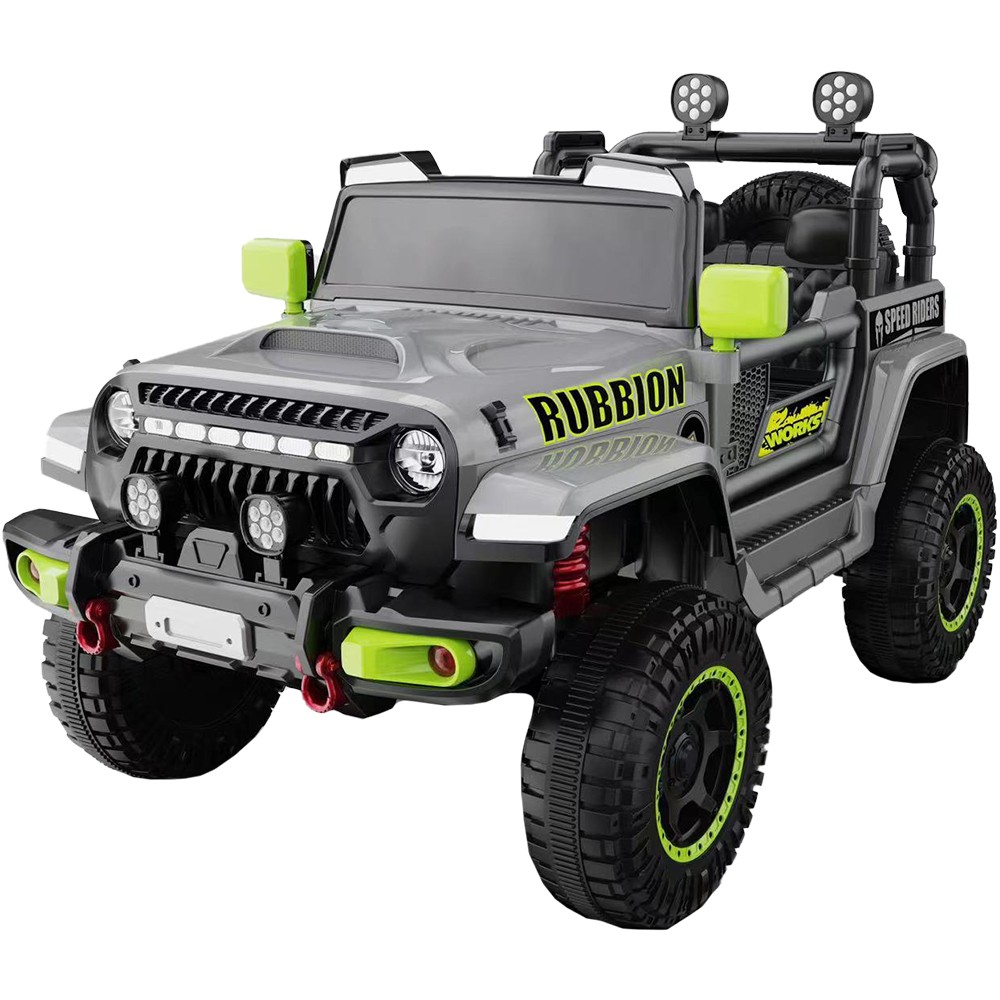 Masinute, Triciclete si Masinute Electrice - Masina Electrica pentru Copii, , Off-Road, Conectare Bluetooth, telecomanda, Tractiune Spate, Lumina Intermitenta, Baterie 12V 7Ah, 120 x 63 x 68cm, Gri