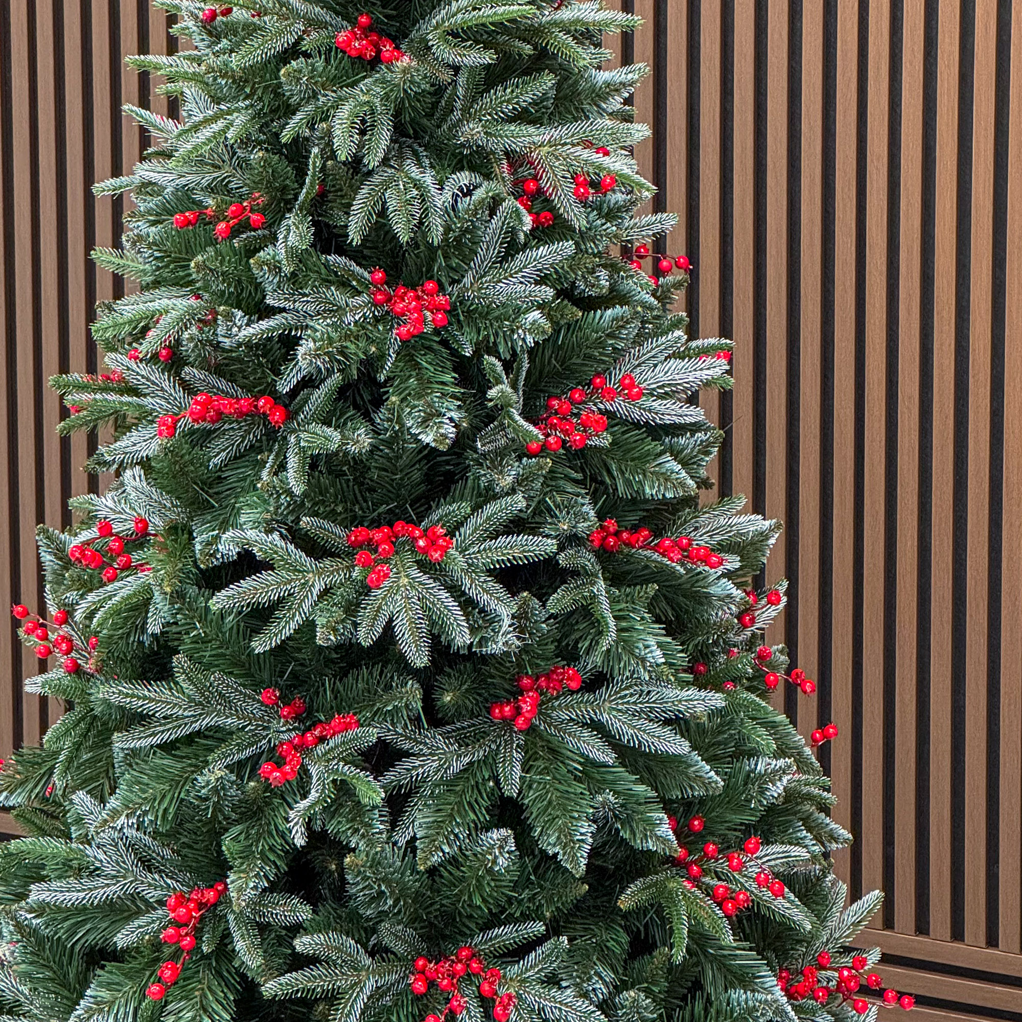 Brad artificial Sersimo, Miahelene Elite, verde nins cu merisoare, mix 2D+3D, 180 cm [16]