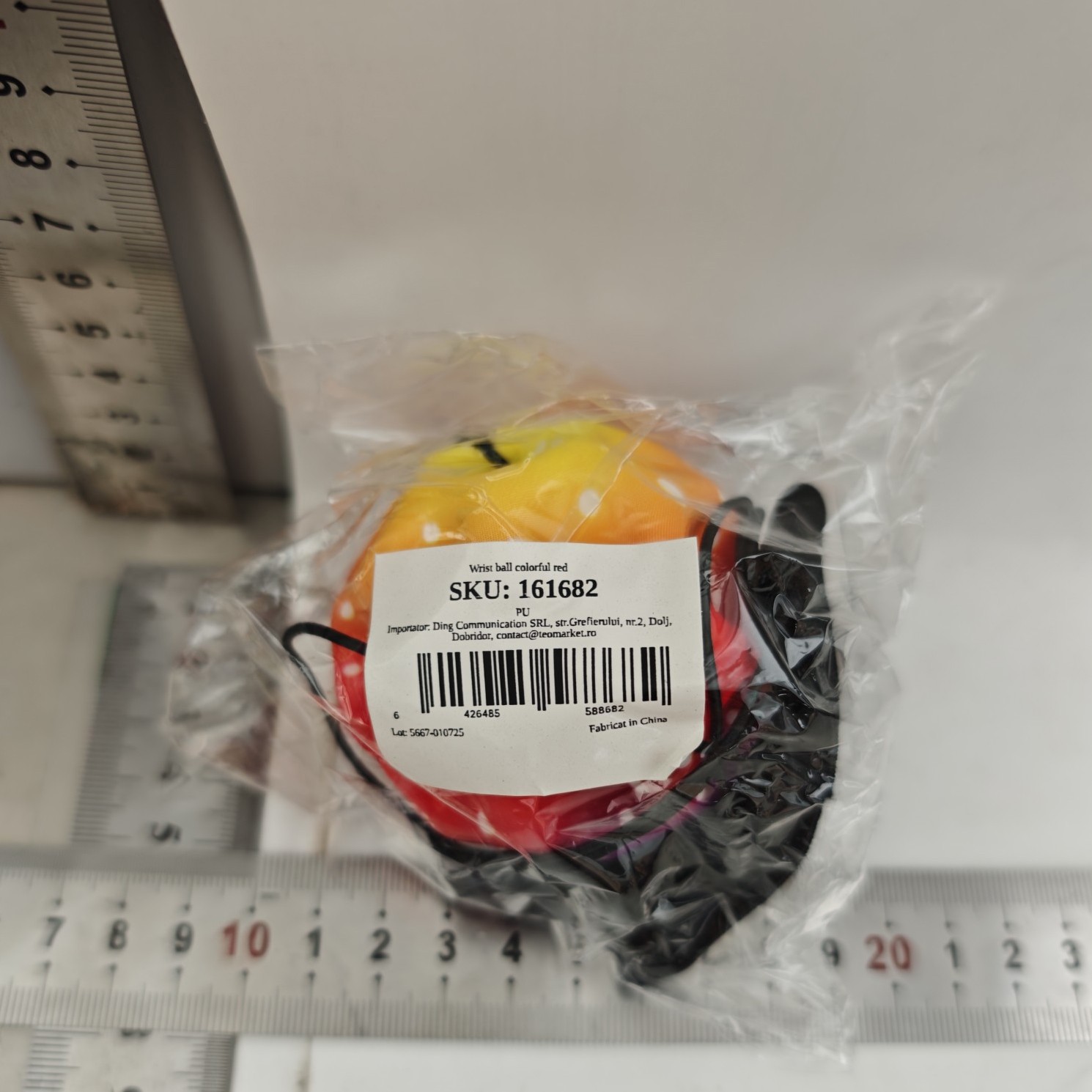 Minge Saltareata Hiperelastica, , Space Moon Ball foarte Elastica, Antistress pentru Copii, Diametru 66 mm, Multicolor Rosu [5]