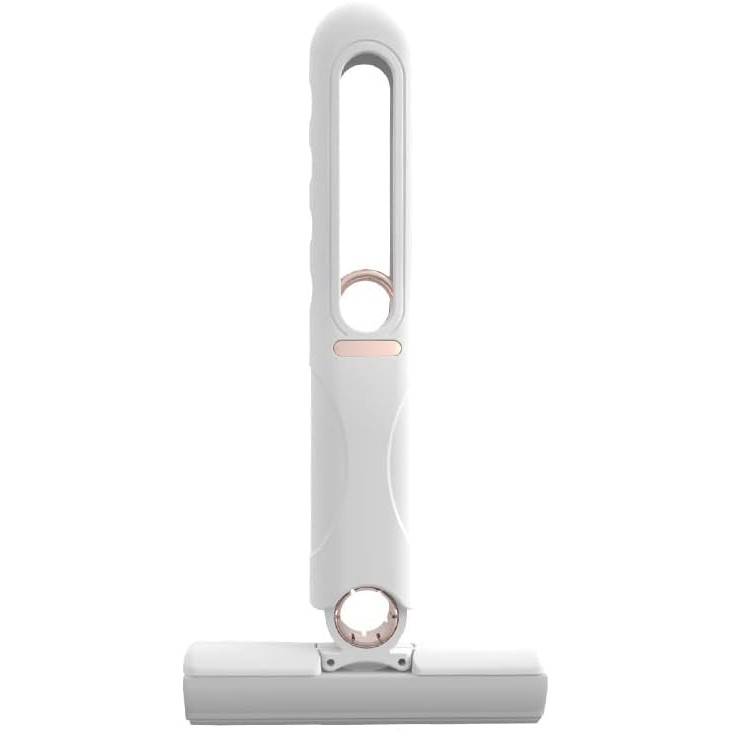 Maturi, Perii, Mopuri si Galeti - Mop de mana , mini-portabil, cu sistem de stoarcere, dispozitiv de curatat manual, cu burete absorbant, material PVA, multisuprafete si geamuri, 29.5 x 15.5 cm, alb