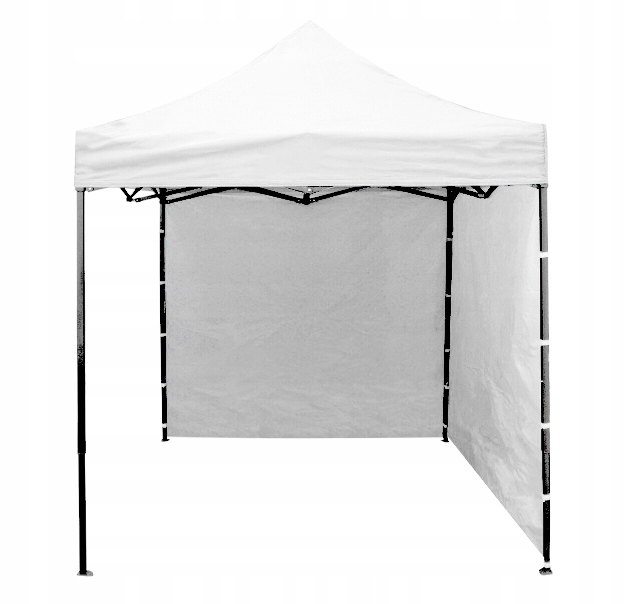 Cort tip pavilion cu 3 pereti laterali, structura solida otel si acoperis impermeabil PVC, 3x3 m cu inaltime reglabila, alb [9]