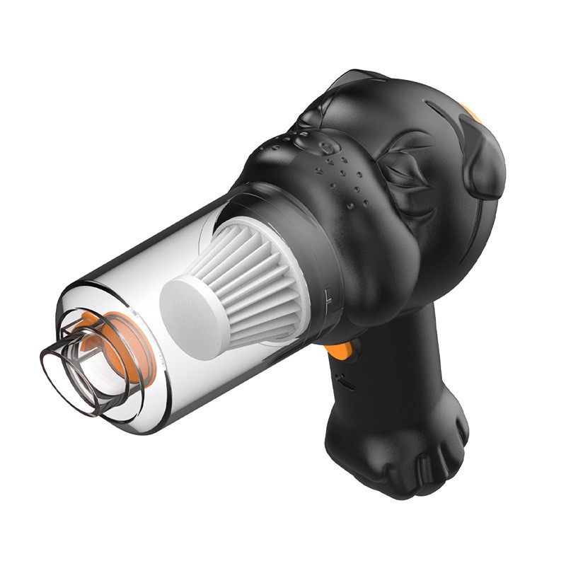 Articole pentru Animale - Aspirator Auto 4 in 1 Portabil fara Fir, , 120W, Autonomie 1-3 h, 2 Viteze, Aspirare Umeda/Uscata, Functia de Sulfare/Umflare, Negru