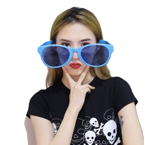 ✨TOATE PRODUSELE✨ - Ochelari Deghizare, , Marime Exagerata, din Plastic, 26 x 9 cm, Albastru
