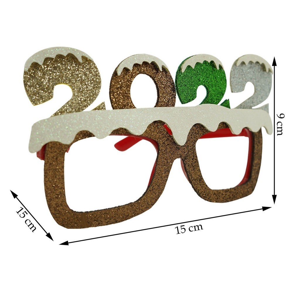 Ochelari petrecere de Revelion, 2022, Maro, din Plastic si Poliester,  [9]