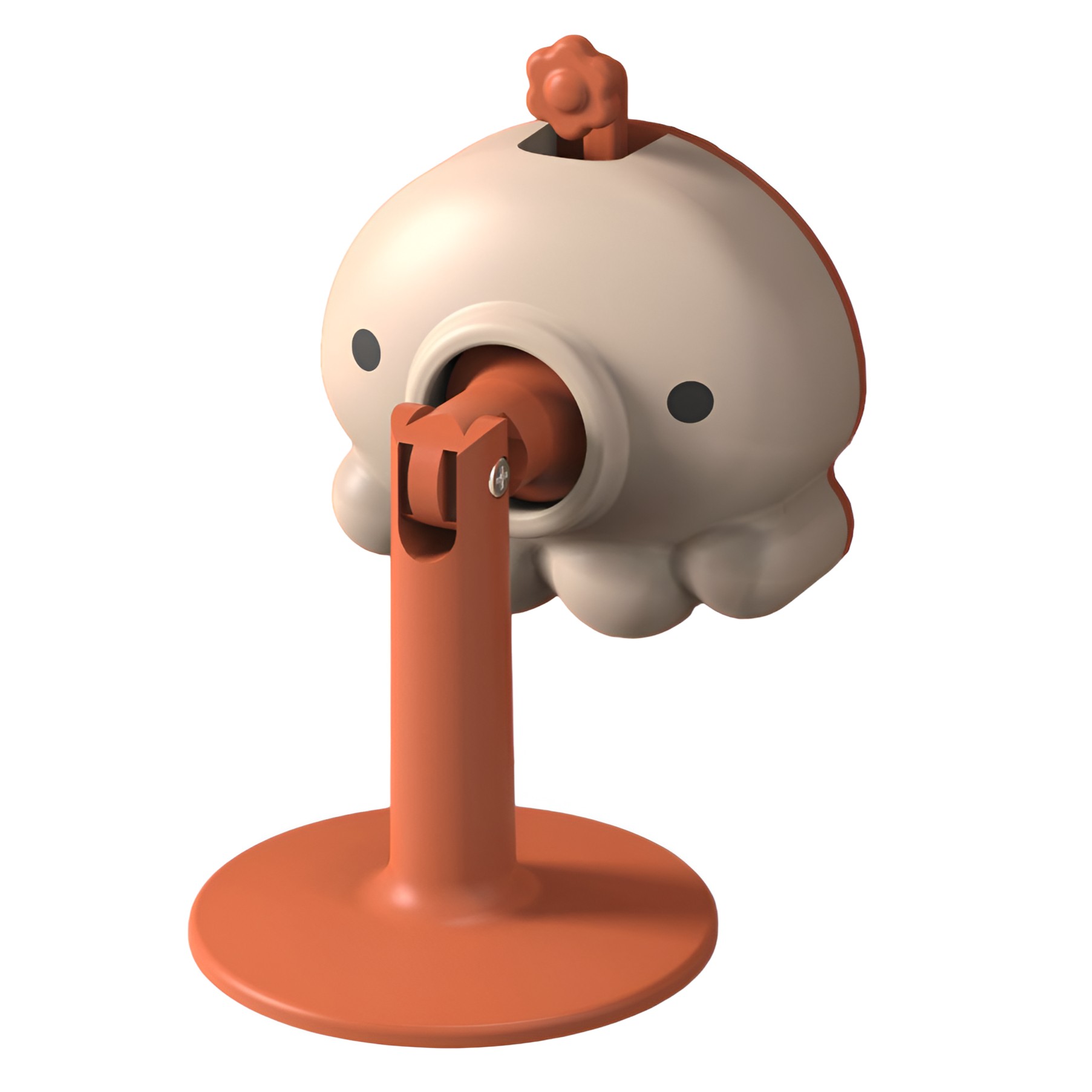 Accesorii Ingrijire Casa - Opritor de ușă animat, din silicon, cu prindere de podea, anti-coliziune, 5.5 x 5.5 x 5.5cm, Portocaliu